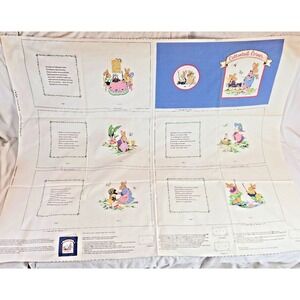 Vintage Cut & Sew Storybook Cottontail Corner Easter Bunny Cranston Uncut Fabric